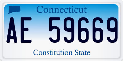 CT license plate AE59669