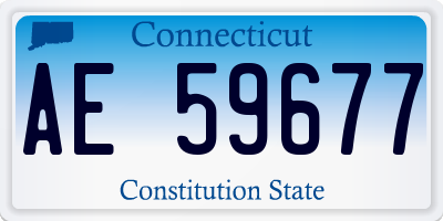 CT license plate AE59677