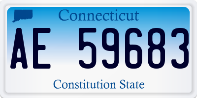 CT license plate AE59683