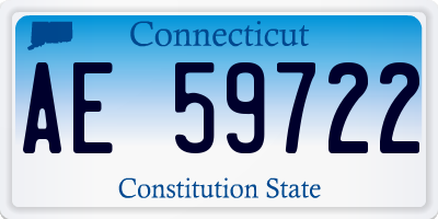 CT license plate AE59722