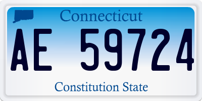CT license plate AE59724
