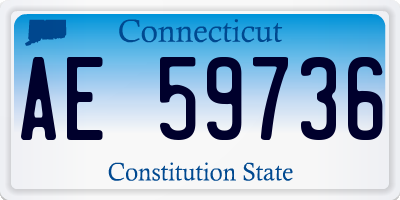 CT license plate AE59736