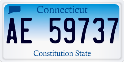 CT license plate AE59737