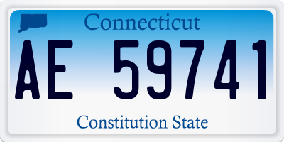 CT license plate AE59741
