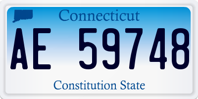 CT license plate AE59748