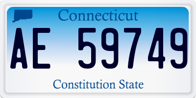 CT license plate AE59749