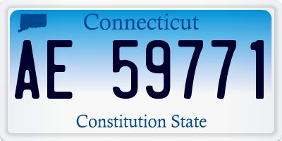 CT license plate AE59771