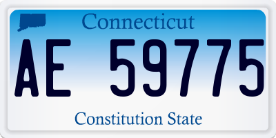 CT license plate AE59775