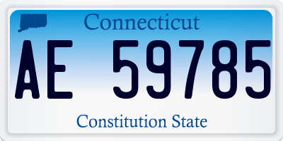 CT license plate AE59785