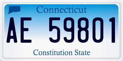 CT license plate AE59801