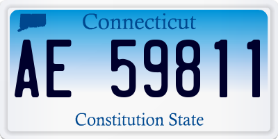 CT license plate AE59811