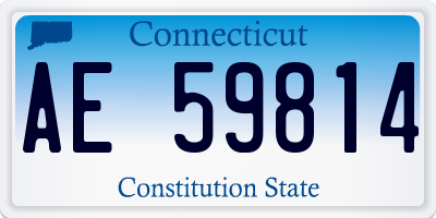 CT license plate AE59814