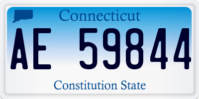 CT license plate AE59844