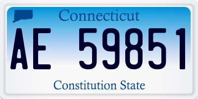 CT license plate AE59851