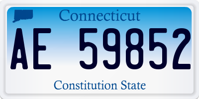 CT license plate AE59852