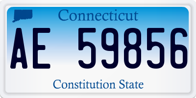 CT license plate AE59856