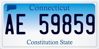CT license plate AE59859