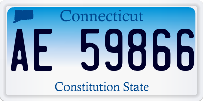 CT license plate AE59866