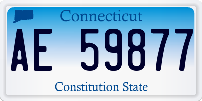 CT license plate AE59877
