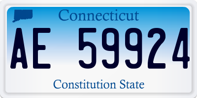 CT license plate AE59924
