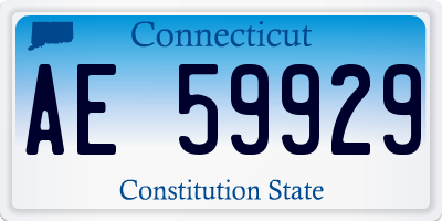 CT license plate AE59929