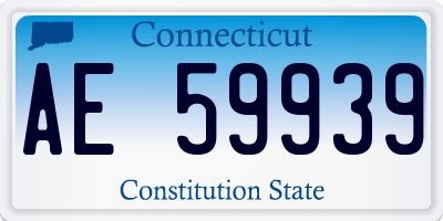 CT license plate AE59939