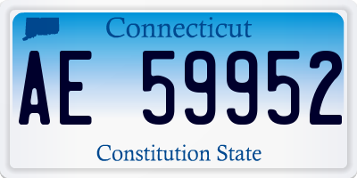 CT license plate AE59952