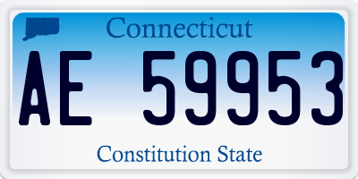 CT license plate AE59953