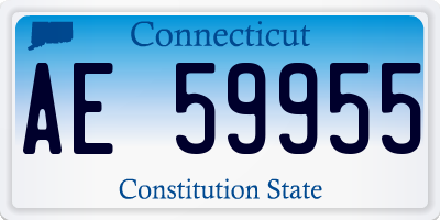 CT license plate AE59955