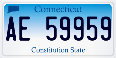 CT license plate AE59959