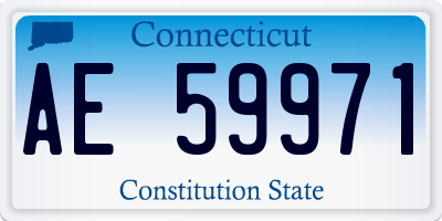 CT license plate AE59971