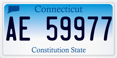 CT license plate AE59977