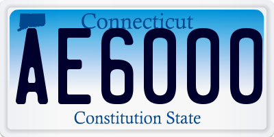 CT license plate AE6000