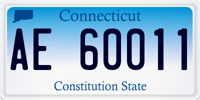 CT license plate AE60011