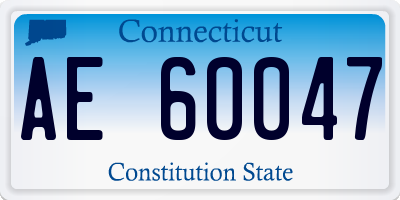 CT license plate AE60047