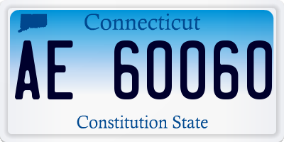 CT license plate AE60060
