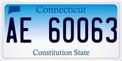 CT license plate AE60063