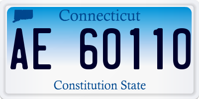 CT license plate AE60110