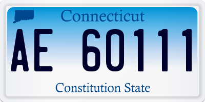 CT license plate AE60111