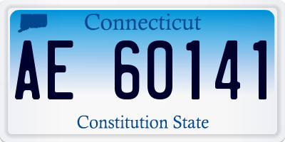CT license plate AE60141