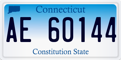 CT license plate AE60144
