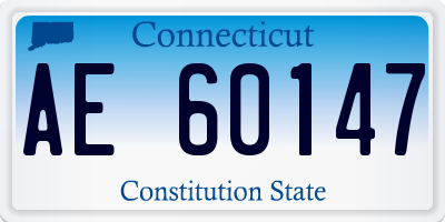 CT license plate AE60147