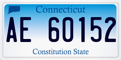 CT license plate AE60152