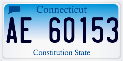 CT license plate AE60153