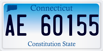 CT license plate AE60155