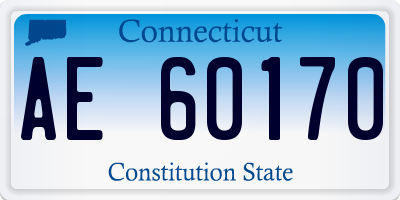 CT license plate AE60170