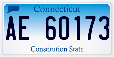 CT license plate AE60173