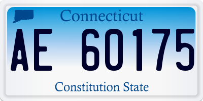CT license plate AE60175