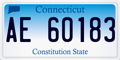 CT license plate AE60183