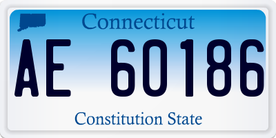 CT license plate AE60186
